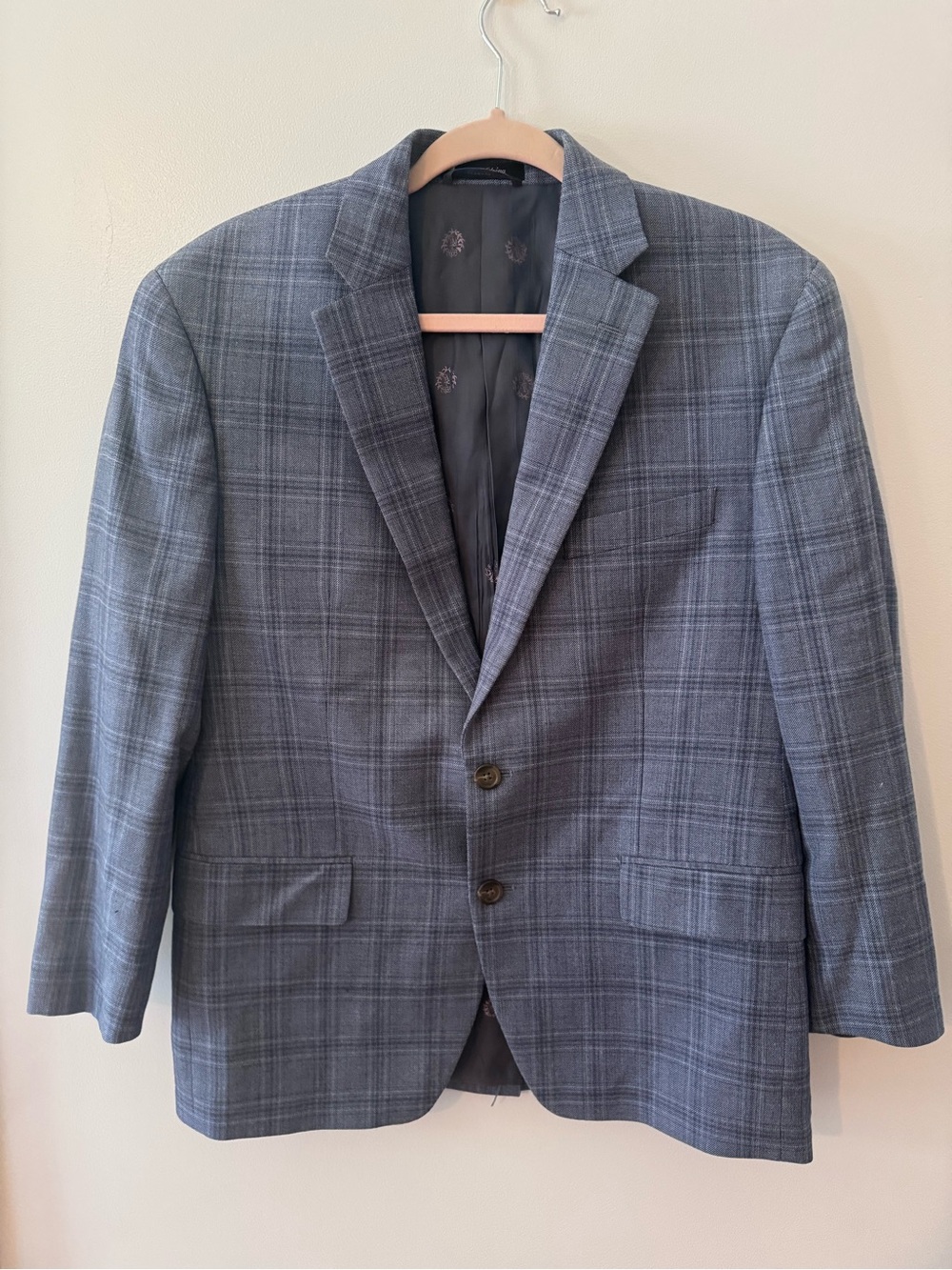 Lauren Ralph Lauren Men's Blue Gray Plaid Blazer - Classic Tailored Jacket
